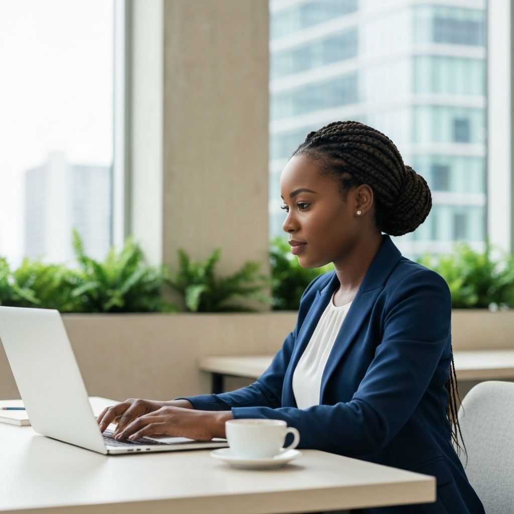 African freelancer working remotely